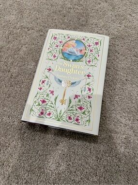 The Swan's Daughter Decorative Hardcover Book - White with Pink Floral